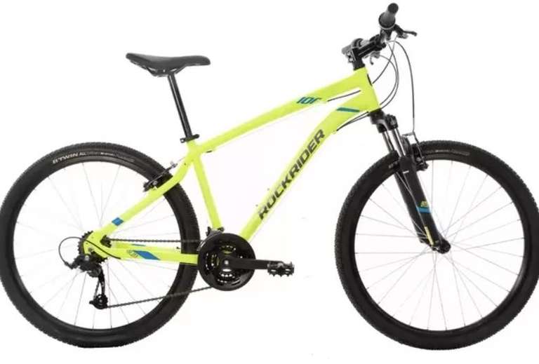 Велосипед горный Rockrider ST 100 27.5 дюймов, рама 17, желтый. Возврат 7645 бонусов.