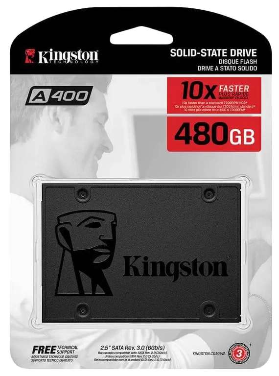 SSD накопитель Kingston A400 480Гб SA400S37/480G