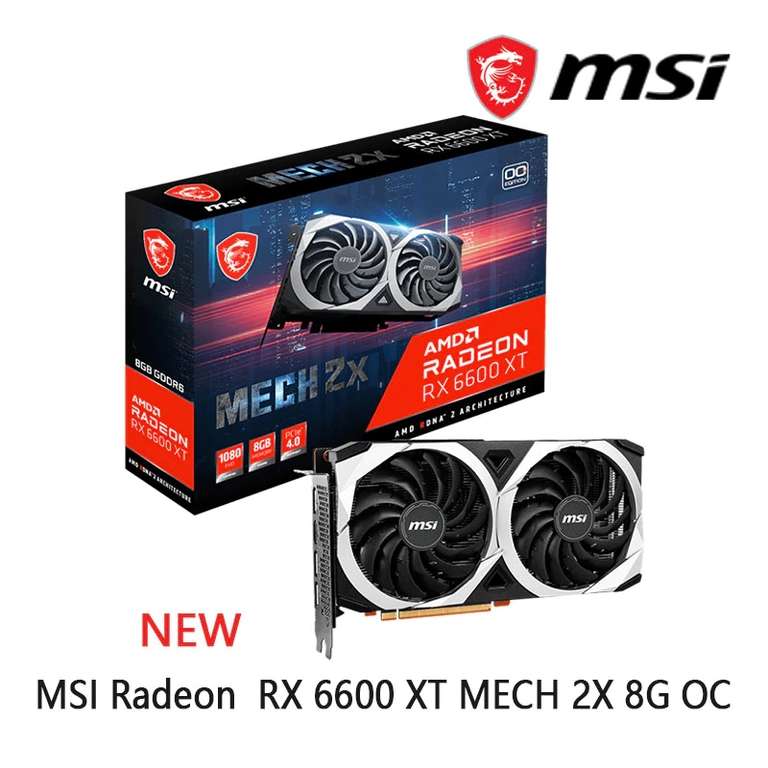 Видеокарта MSI Radeon RX 6600 XT MECH 2X 8G, GDDR6, 128 бит, 7 нм, 6600XT