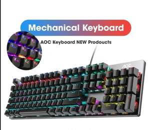 Механическая клавиатура AOC GK410 с металлической панелью, 104 клавиши