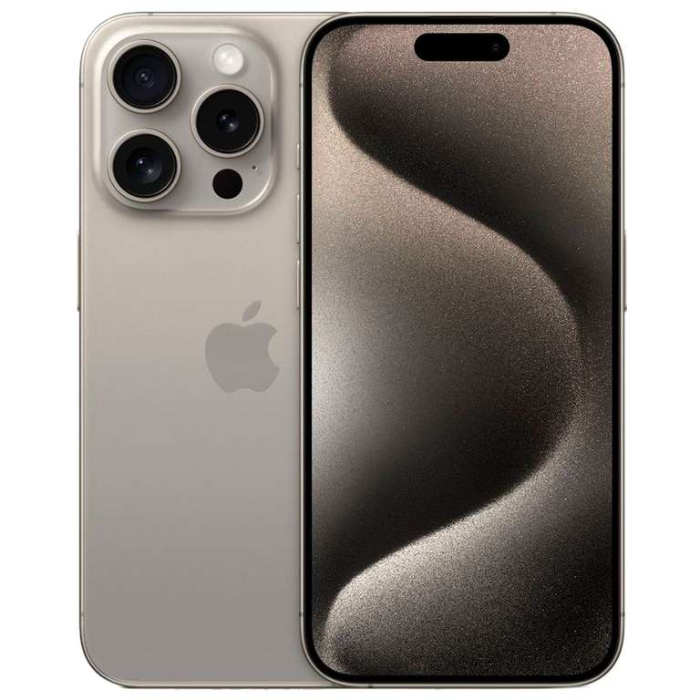 Смартфон Apple Apple iPhone 15 Pro 128GB Natural Titanium (С промо и с кешбеком в 39% выходит 76250)
