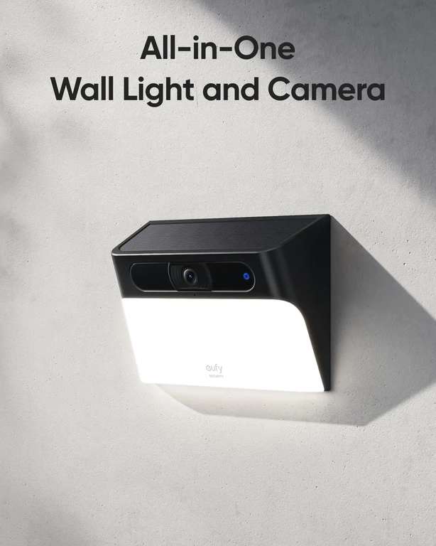 Уличная камера-светильник Eufy Solar Wall Light Cam S120