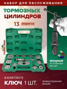 Набор инструментов для обслуживания тормозных цилиндров 13 предметов, в кейсе