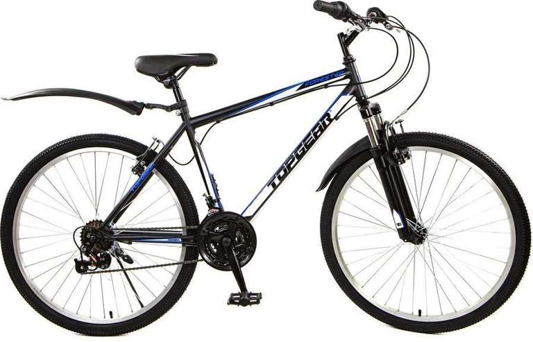 Горный велосипед TOPGEAR Forester, рама 18", колеса 26", черный, 18кг (вн26430к)