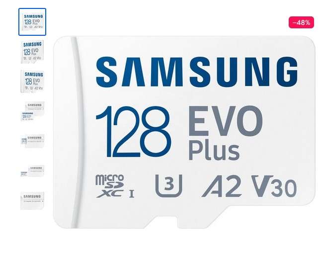 Карта памяти Samsung EVO Plus 128 ГБ