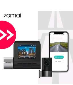Видеорегистратор 70mai Dash Cam Pro Plus A500S-1 + Камера заднего вида RC06 (С Ozon картой)
