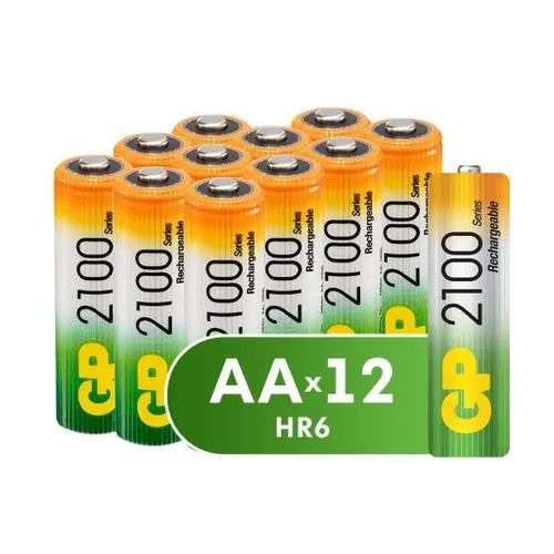 Аккумуляторные батарейки GP 2100 мАч (HR06) AA Ni-Mh пальчиковые 1,2V, 12шт (с Озон картой 1268₽)