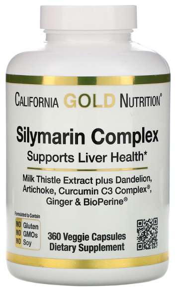 California Gold Nutrition Silymarin Complex, 360 шт.