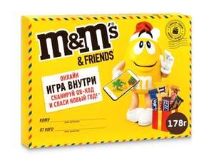 Новогодний набор сладостей M&M`s & Friends, 178 г (при оплате Ozon Картой)