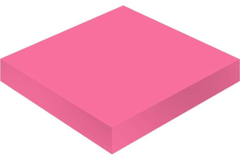 Стикеры Attache с клеевым краем 76x76 мм, неон, розовый 100 листов