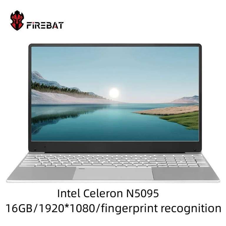 Ноутбук FIREBAT U5 (Intel Celeron N5095 (2.0 ГГц), RAM 16 ГБ, Intel HD Graphics, Windows Pro, Английская раскладка) (из-за рубежа)