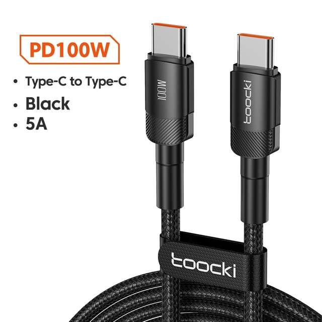 Кабель Toocki USB-C/A to USB-C 100W/65W