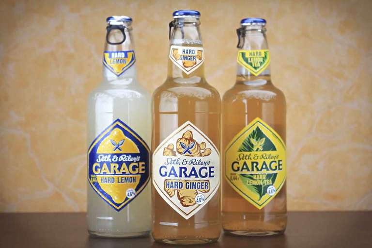 Пивной напиток Seth & Riley's Garage, 0.44 л, по акции 1+1 (49.5₽ за шт.) в магазине Быстроном