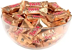 Конфеты шоколадные батончики Twix Minis, 1 кг (с Озон картой)