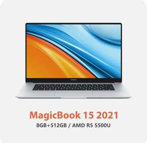 Ноутбук Honor MagicBook 15,6 IPS Ryzen R5 5500U 8/512Гб , Vega7