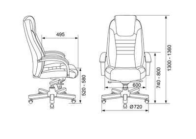 Кресло руководителя Бюрократ T-9923WALNUT, на колесиках, кожа