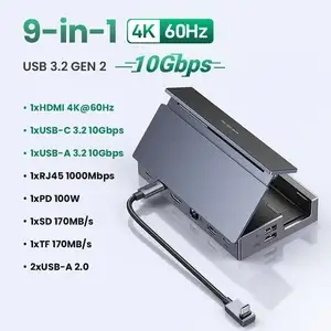 Док-станция 9-in-1 UGREEN 25869 4K60Hz Dock USB C для Steam Deck