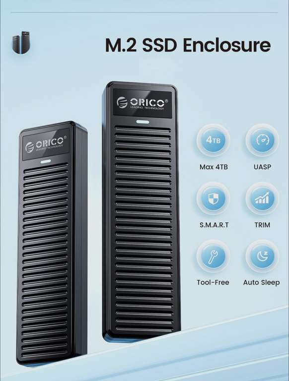 Корпус для жесткого диска SSD M.2 NVME ORICO
