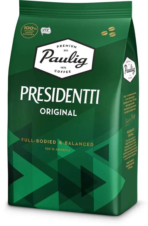 Кофе в зернах Paulig Presidentti Original, 1 кг (не всем)