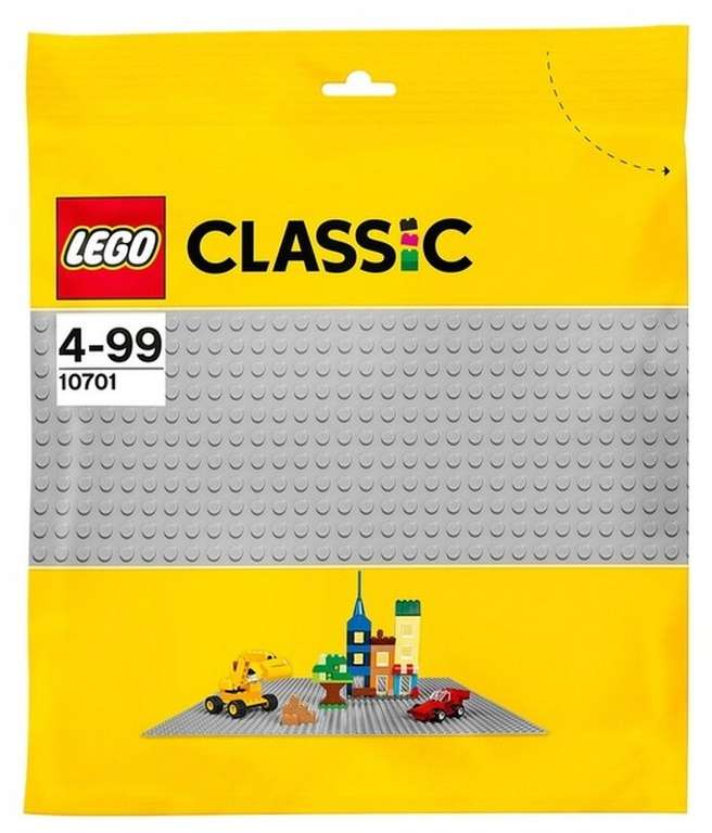 Детали LEGO Classic 10701 Строительная пластина серого цвета