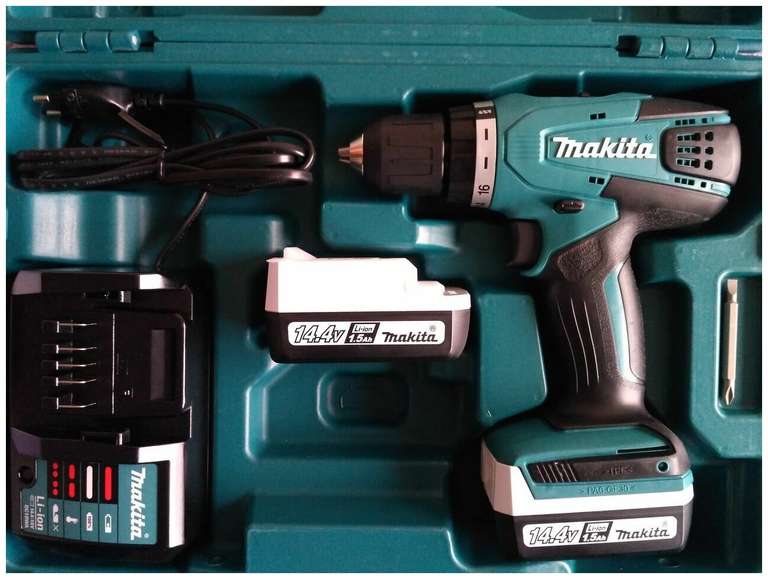 Аккумуляторная дрель-шуруповерт Makita DF347DWE