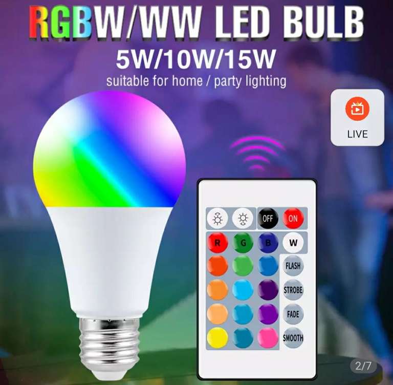 Умная светодиодная RGB лампа