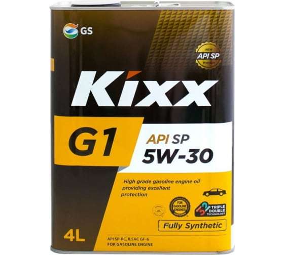 Синтетическое моторное масло KIXX G1 5W-30 API SP 4 л