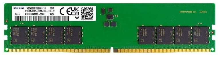 Оперативная память Samsung DDR5 4800 Mhz M323R4GA3BB0-CQKOL 1x32gb (цена с картой озон)