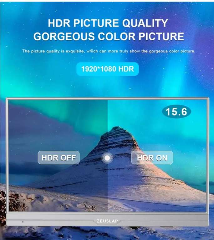 Монитор ZEUSLAP AT156 Touch 15,6" Full HD