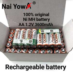 20 шт., перезаряжаемые батарейки AA Fast electricity Store 100% AA Ni-MH 3600 в 1,2 мАч