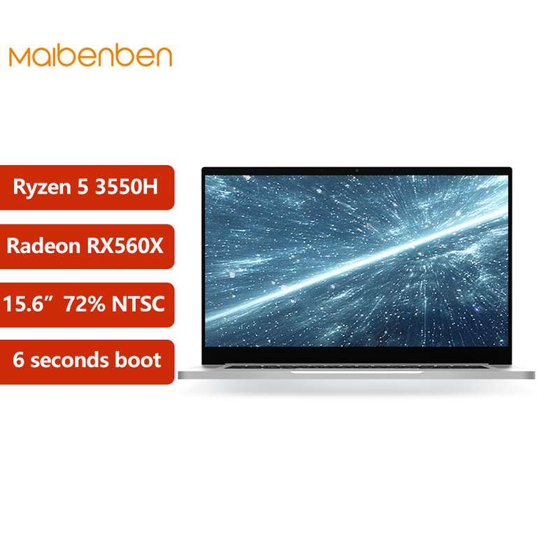 Ноутбук MAIBENBEN T537 15.6", ADS, 16+1024 GB, Ryzen 5 3550H, Radeon RX560X 4 ГБ (через киви 40022,4 руб)