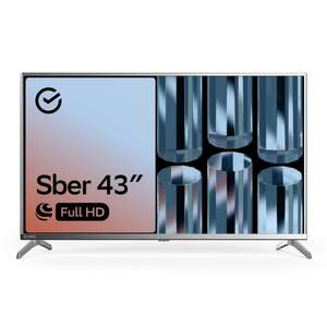 Телевизор Sber SDX-43F2012S, 43" (109 см), FHD, Салют ТВ + 7 835 бонусов