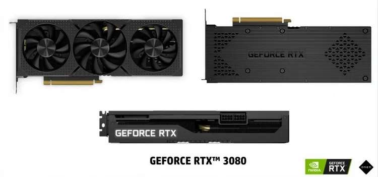 Видеокарта HP GeForce RTX 3080 10 ГБ LHR (из-за рубежа)