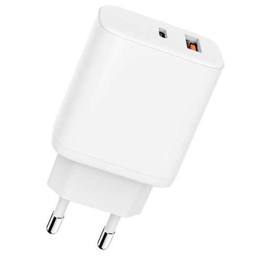 Сетевое зарядное устройство CARMEGA CAR-WC104 USB-A + USB-C 20W White (с баллами 199₽)