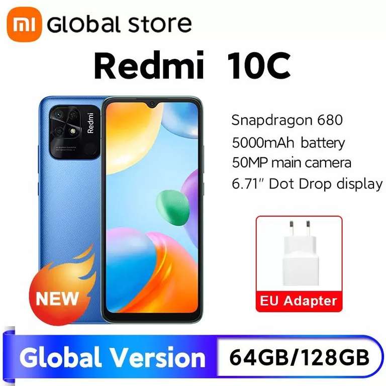 Смартфон Xiaomi Redmi 10C 4+64ГБ