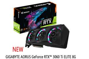 Видеокарта GIGABYTE AORUS GeForce RTX3060 Ti ELITE 8G LHR