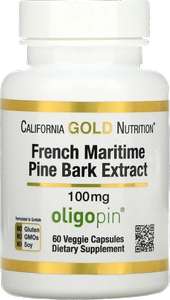 Экстракт коры французской морской сосны California Gold Nutrition, 60 капсул