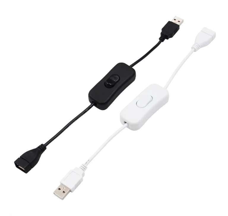USB-кабель с выключателем для светодиодных ламп Escam, 28 см
