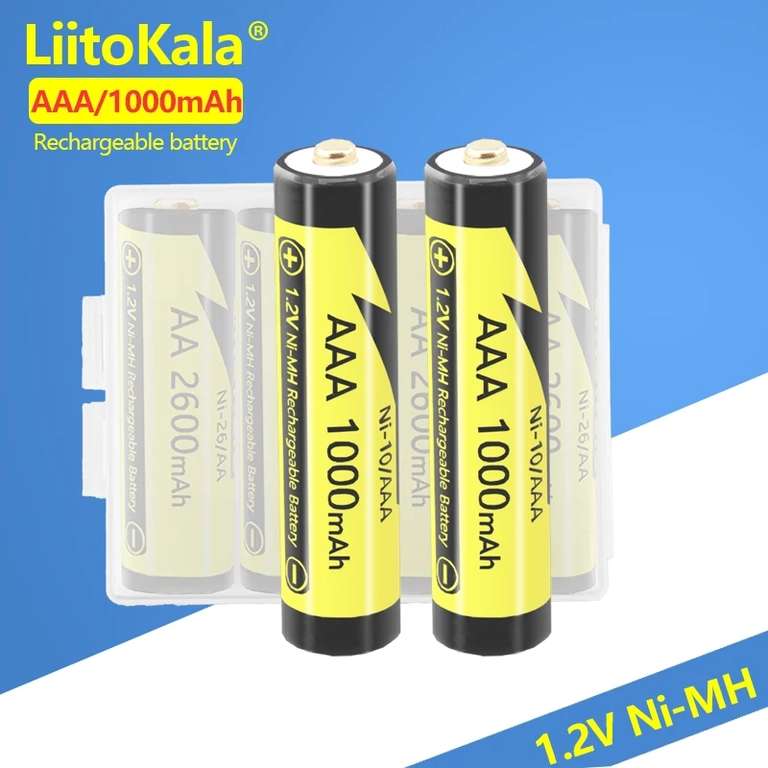 Восемь (с моего приложения 10) Аккумуляторных батарей ААА Liitokala 1000mAh