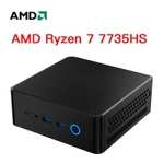 Мини ПК SZBOX S7735 Ryzen 7 7735HS/Radeon 680M/DDR5/PCIe 4.0/TYPE-C/DP/HDMI/без ОЗУ и ПЗУ (цена с Озон картой, доставка из-за рубежа)
