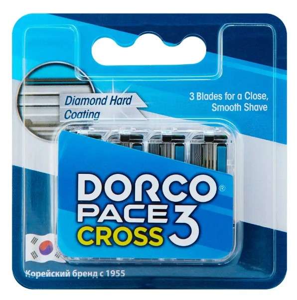 Сменные кассеты Dorco Pace CROSS3 4шт (цена по ozon-карте)