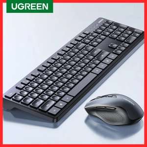Комплект UGREEN клавиатура мышь беспроводная 2,4G Английский Русский Keycap