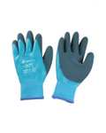 Прорезиненные перчатки для зимней рыбалки с утеплителем, зимние рыболовные перчатки до -30 С, цвет синий