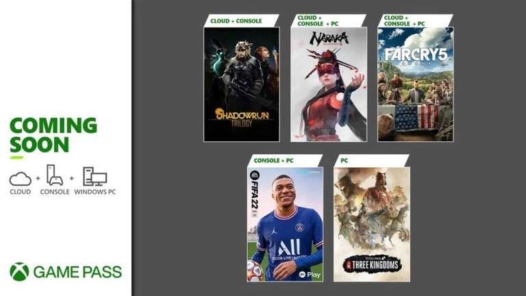 Пополнение игр в Xbox Game Pass: FIFA 22, FAR CRY 5 и др.