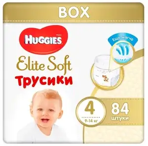 [Екб] Huggies Elite Soft трусики 4 (9-14 кг), 84 шт