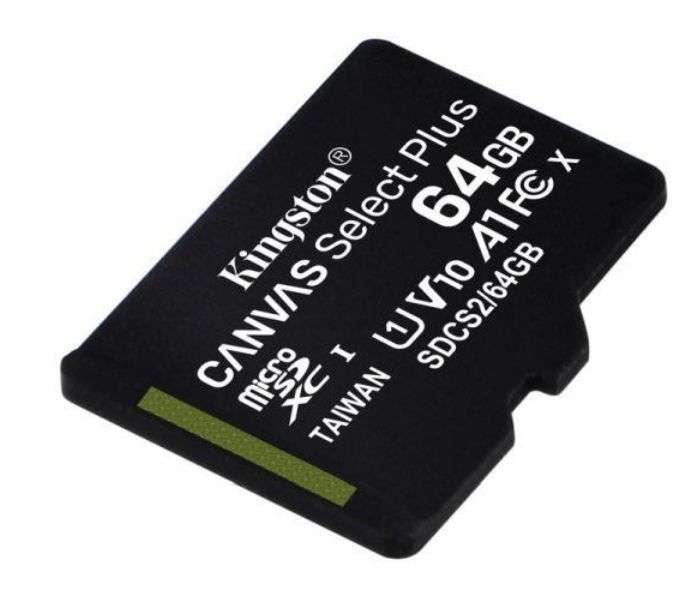 Карта памяти microSDXC Kingston Canvas Select Plus, 64 ГБ (SDCS2/64GBSP)