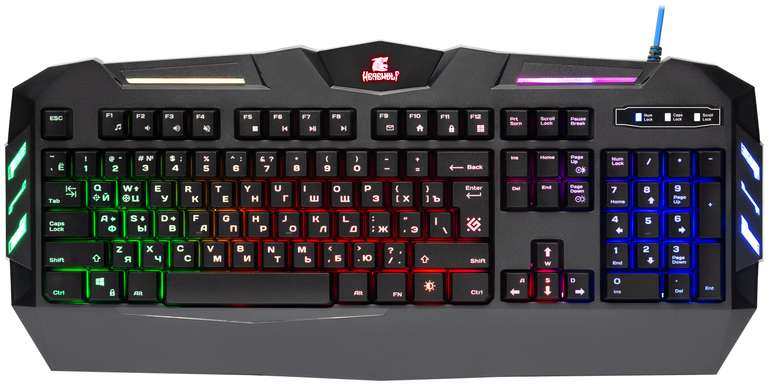 Клавиатура игровая Defender Werewolf GK-120DL (RGB-подсветка, мембранная, клавиш - 104, USB)