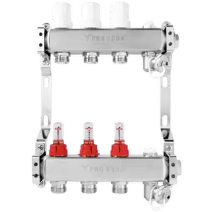 [Мск, МО] Коллекторная группа с расходомерами Pro Aqua 1"x3/4" 3 выхода, нержавеющая сталь (в других городах цены от 5425₽ до 8232₽)