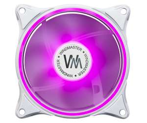 Вентилятор WINDMASTER Firefly-R Purple, 120мм, 3pin + Molex, фиолетовый