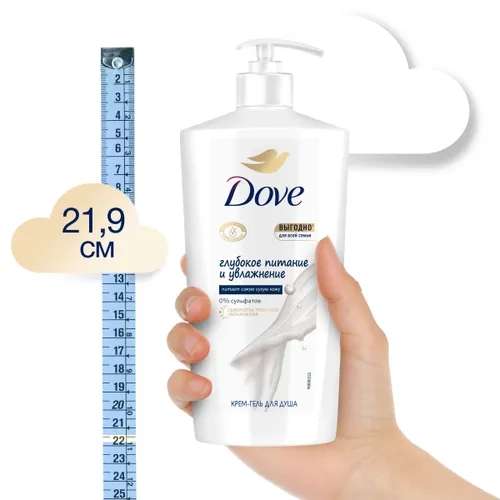 Гель для душа Dove,Глубокое питание и увлажнение, 610 мл